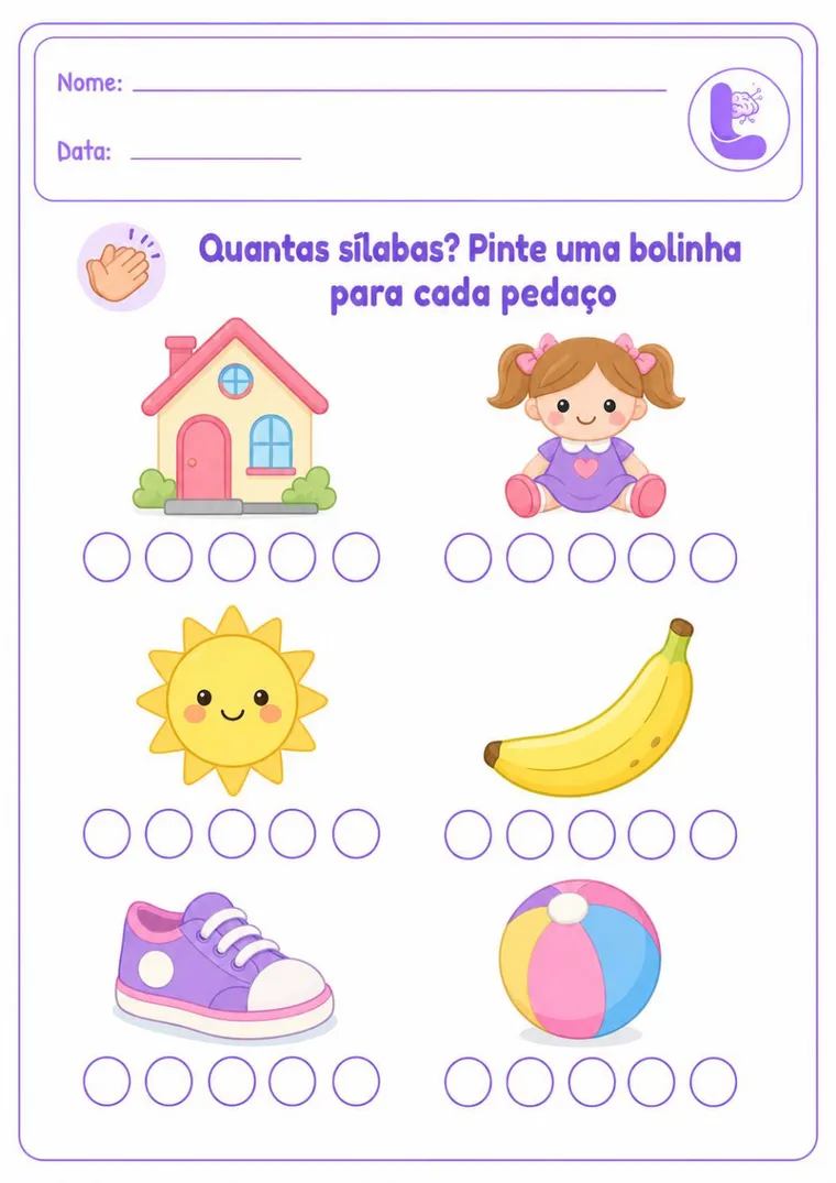 Exemplo de atividade: Consciência Fonológica